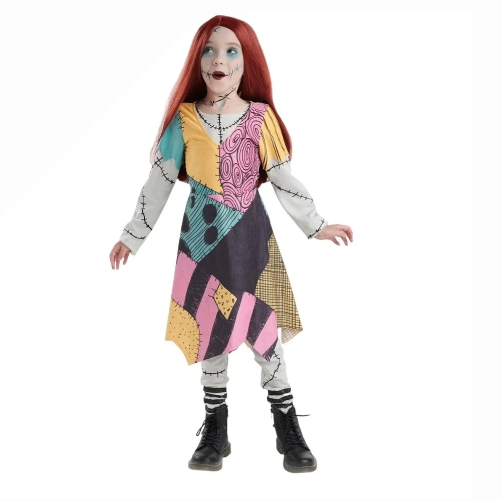 Disney Sally Nightmare Before Christmas Costume Dress Leggings Girls 7/8